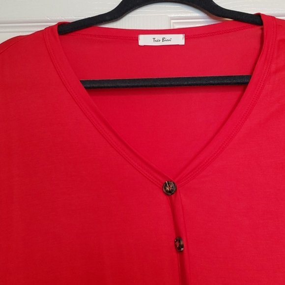 Red casual dress - Picture 3 of 4